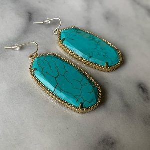 Kendra Scott Danielle Gold Drop Earrings Turquoise